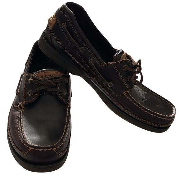 Sperry Top-Sider Mako 2-Eye Leather Boat Shoes Amaretto 0764027 Men\'s 11.5 main image 4